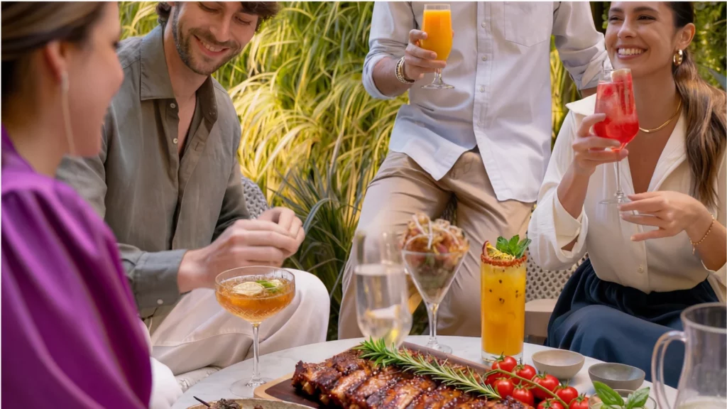 Brunch para las elecciones en Medellín con estaciones de comida ilimitadas, mocktails y música en vivo en El Poblado.