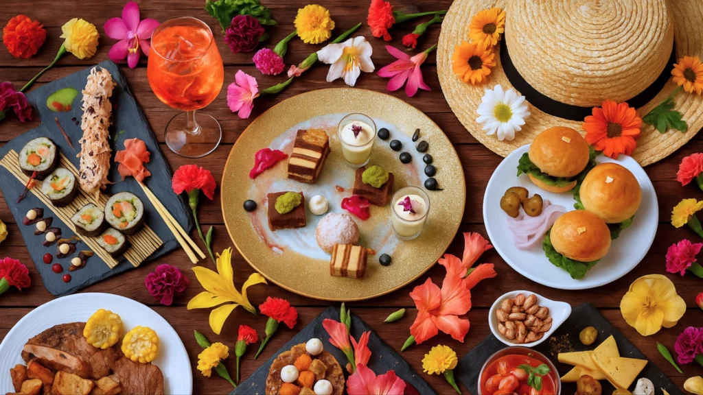 Brunch en Medellín para celebrar la Feria de las Flores en Marriott con buffet ilimitado, música en vivo y experiencia gastronómica colombiana en El Poblado.